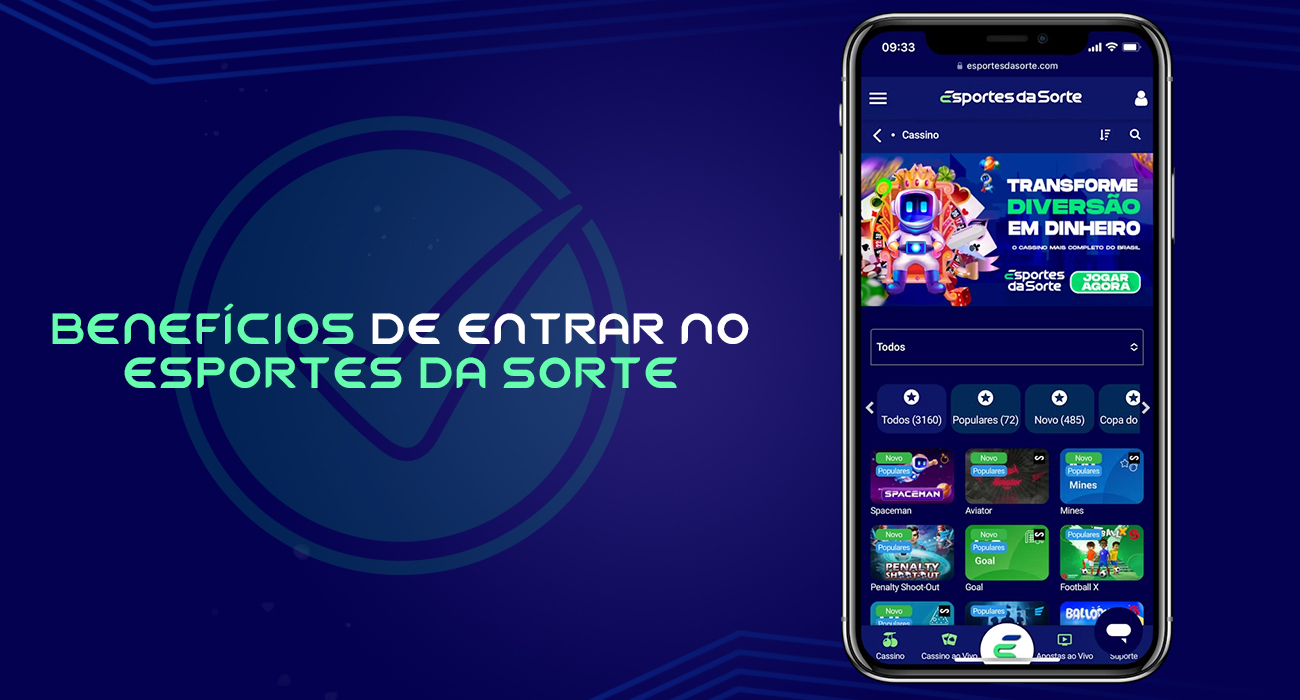 Confira a lista de benefícios para o usuário da plataforma Esportes Da Sorte