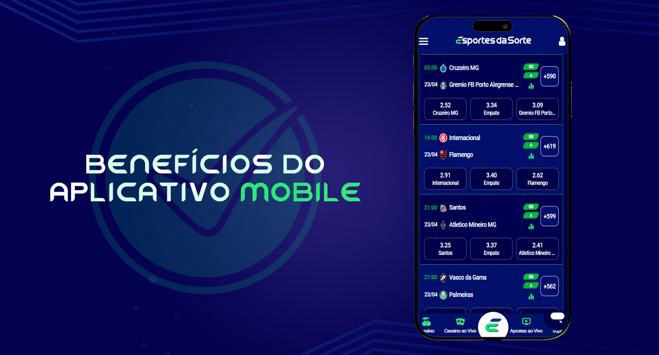 Vantagens do aplicativo móvel Esportes Da Sorte