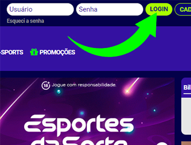 Entrar na sua conta pessoal no site Esportes Da Sorte