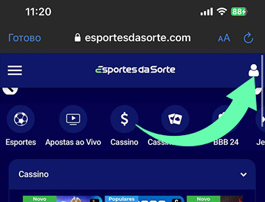 Iniciar sessão no seu gabinete pessoal ou registar-se no sítio Web