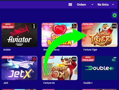 Fortune Tiger está listado como um jogo no site Esportes Da Sorte