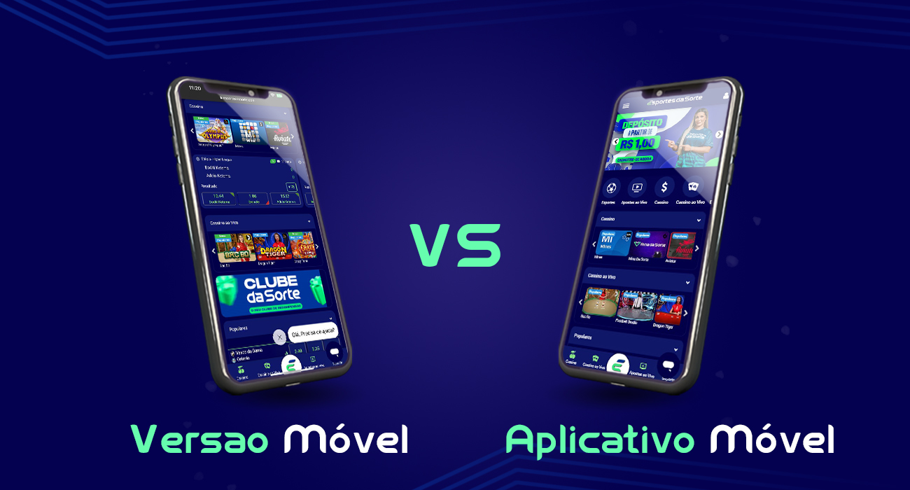 Vantagens da aplicação móvel Esportes Da Sorte em relação à versão móvel do sítio Web
